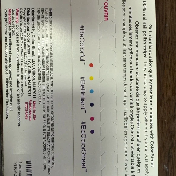 LSU Color Street Collegiate Collection Press-On Nails - Purple and Gold - Picture 3 of 3